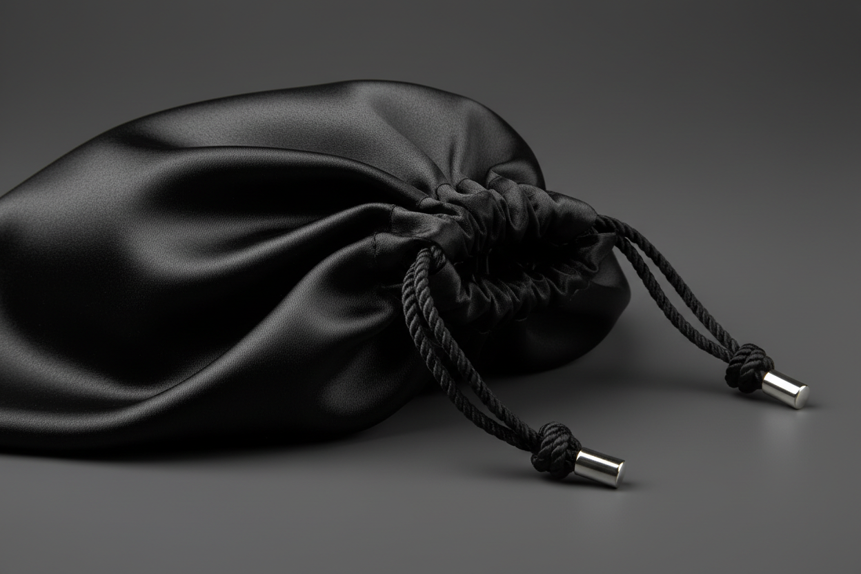 luxe satijnen zwart zakje